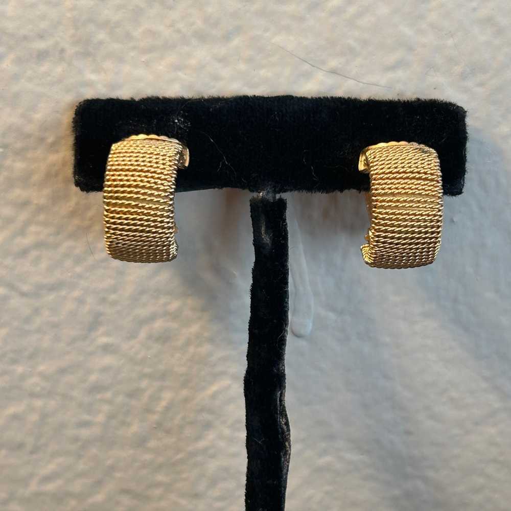 Gold Half Cuff Clip-On Earrings